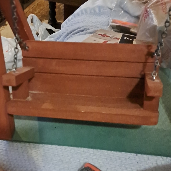 Handmade Other - 11" tall Doll Swing Miniature Wooden Chair handmade vintage